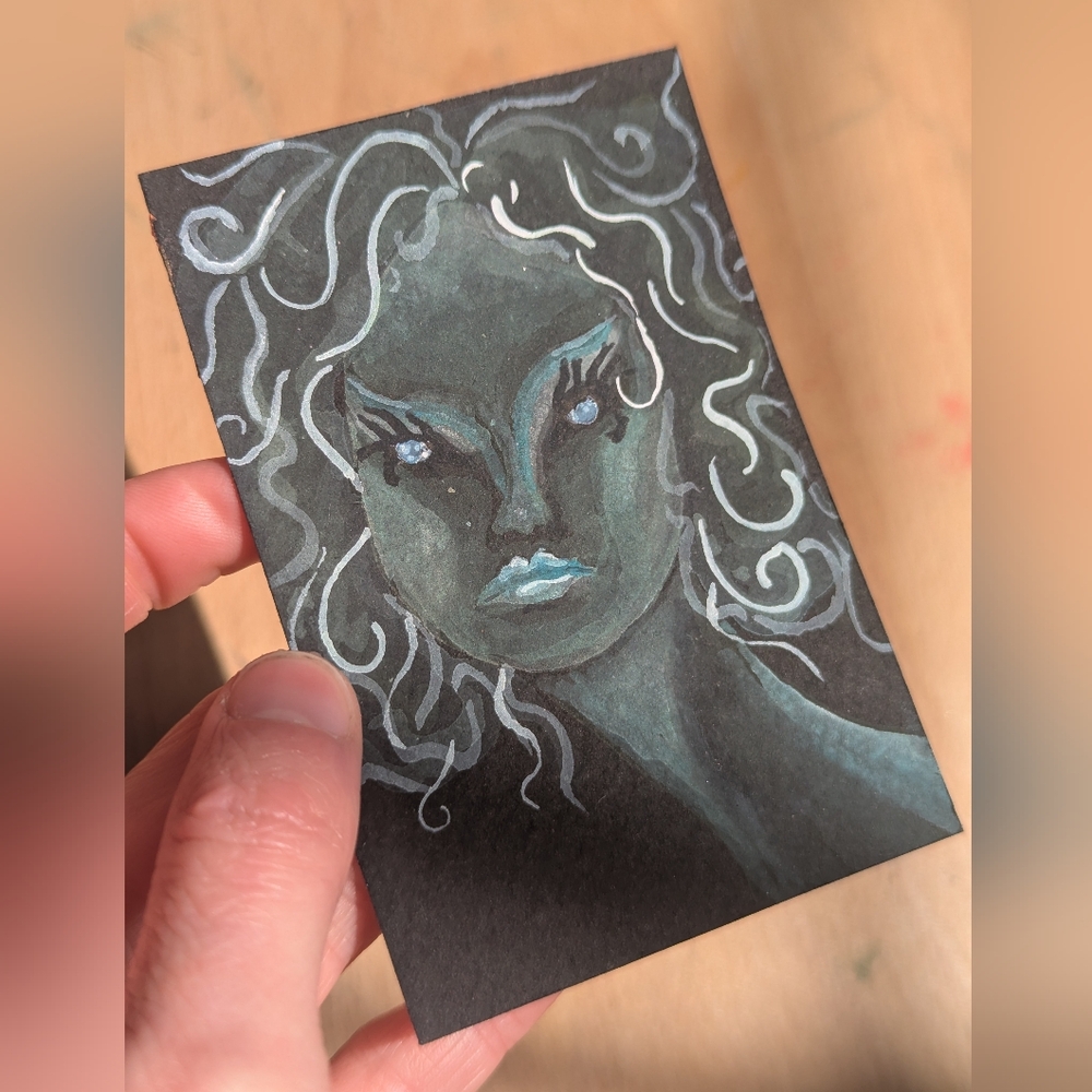 Lady in White- Original Watercolor